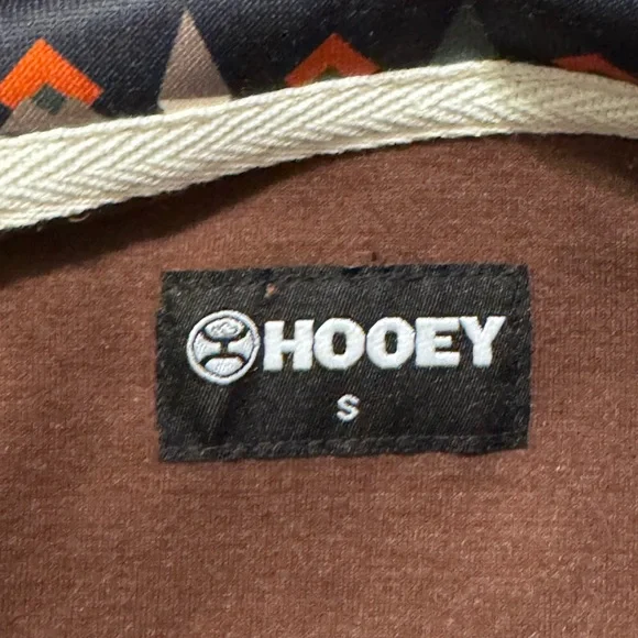 Men’s Hooey "Summit" Aztec Print Brown Pullover Hoodie EUC - Picture 3 of 4